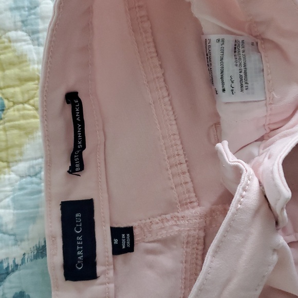 Charter Club Pink Bristol Skinny Ankle Jeans 16 - Picture 3 of 5